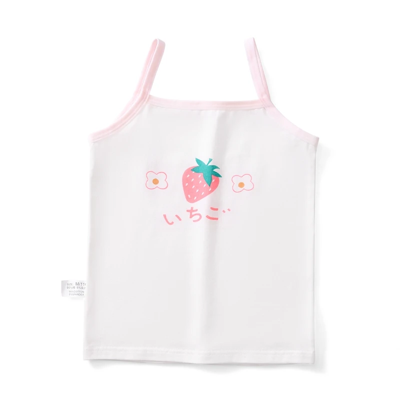 Girls Summer Undershirt Singlet Shirts Cotton T shirt Top Camisoles 2pcs Size 2 10T