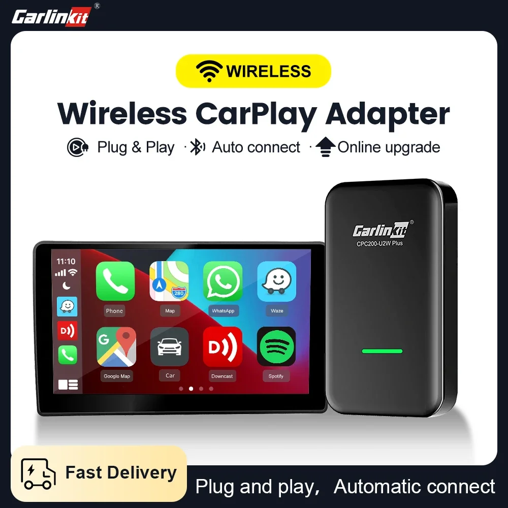 Adaptateur sans fil Carlinkit U2W Plus pour Apple CarPlay et