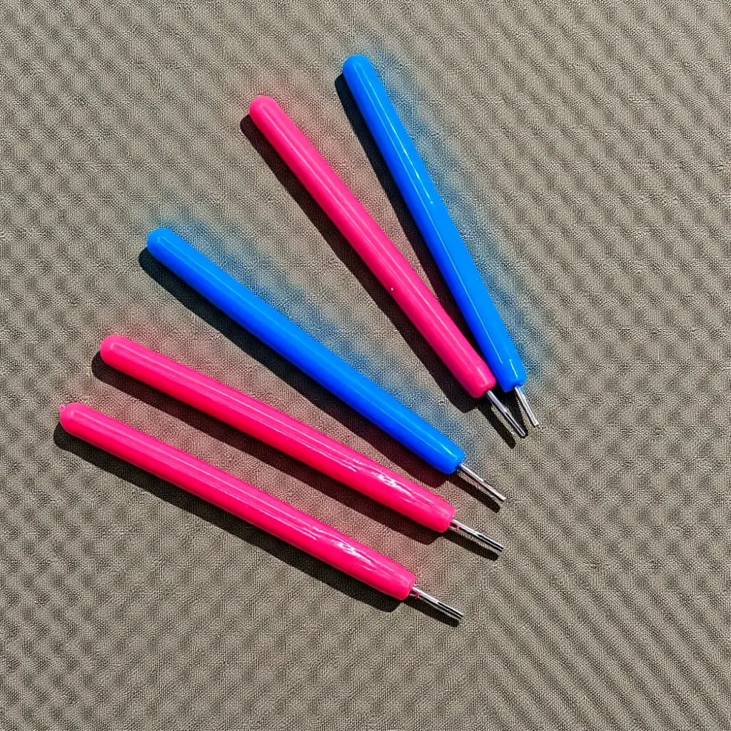 5Pcs 종이 퀼링 도구 프리미엄 소재 스테인레스 스틸 펜촉 편안한 손잡이 3개의 퀼링 종이 만들기에 이상적 DIY 도구