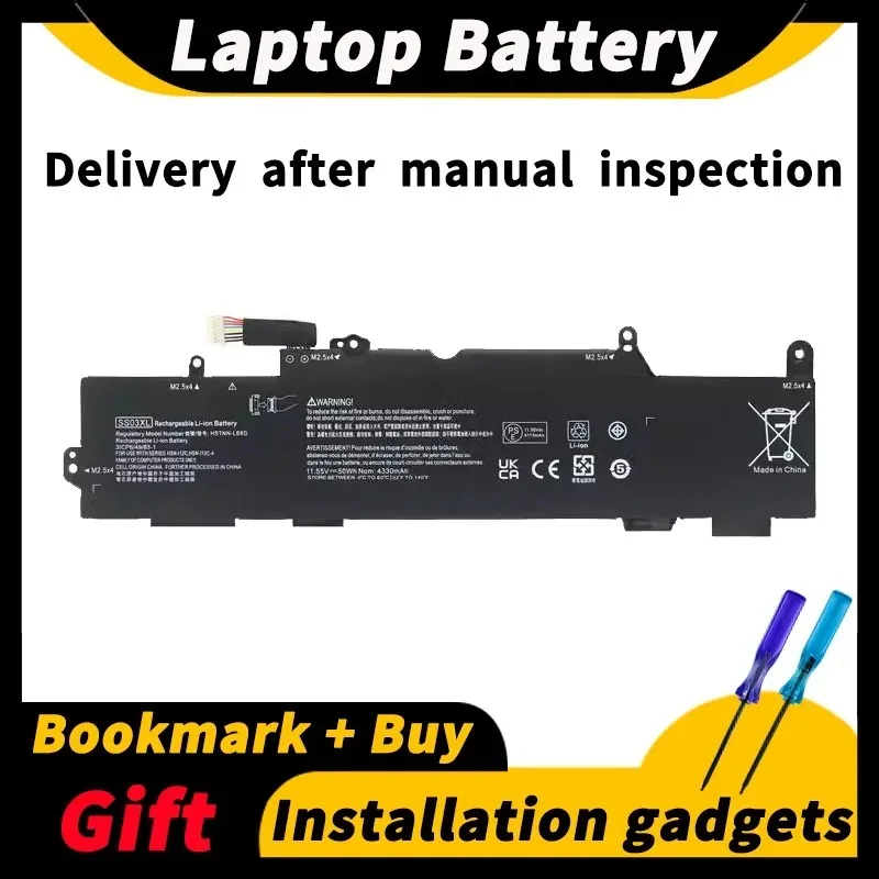 

For HP EliteBook 730 735 740 745 830 840 846 G5/G6 mt44 mt45 SS03XL HSTNN-DB8J 932823-271 11.55V 50wh/4330mAh Laptop Battery