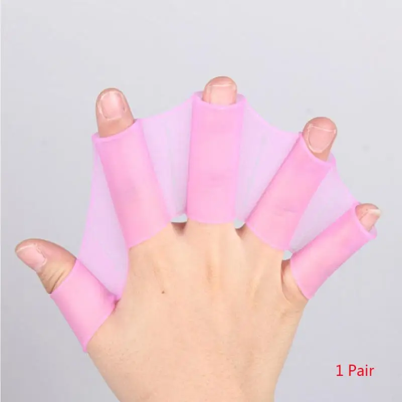 1Pair Unisex Frog Type Silicone Girdles Swimming Hand Fins Finger Webbed Gloves Paddle Water Sports frog claw Swimming Equipment 4