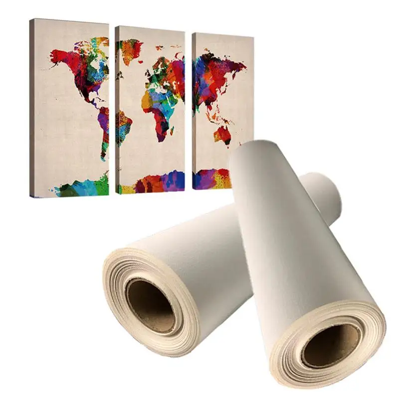 24"*12m roll inkjet cotton blank inkjet canvas roll