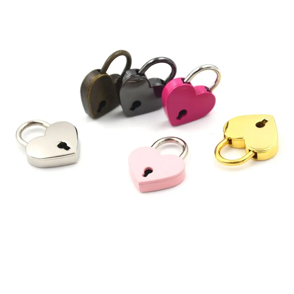 

Luggage Cute Travel Wedding Mini with Key Padlock Hardware Locks Love Heart Lock
