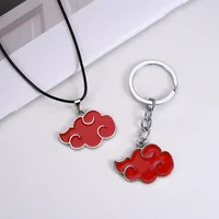 Collier Konoha Anime chaud Akatsuki pendentif nuage rouge Uzumaki accessoires Anime porte-clés Cosplay Akatsuki Itachi bijoux de dessin animé 2
