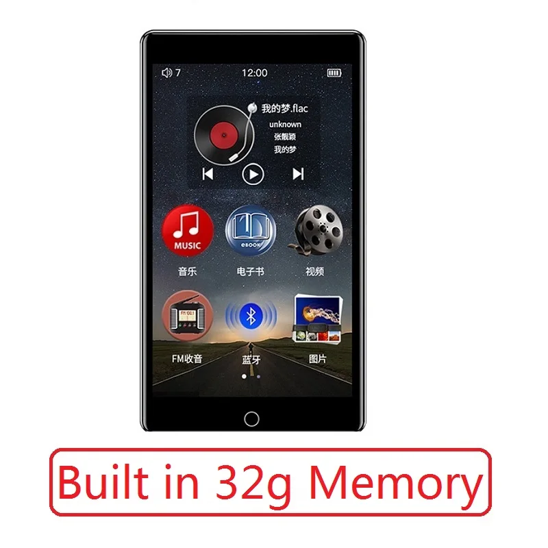 Mp4 player Music player Mini media player RUIZU H1 MP4 Player 4.0 inch Full Touch Screen With Bluetooth 5.0 FM Radio Recording E-book Video Music Player Built-in Speaker