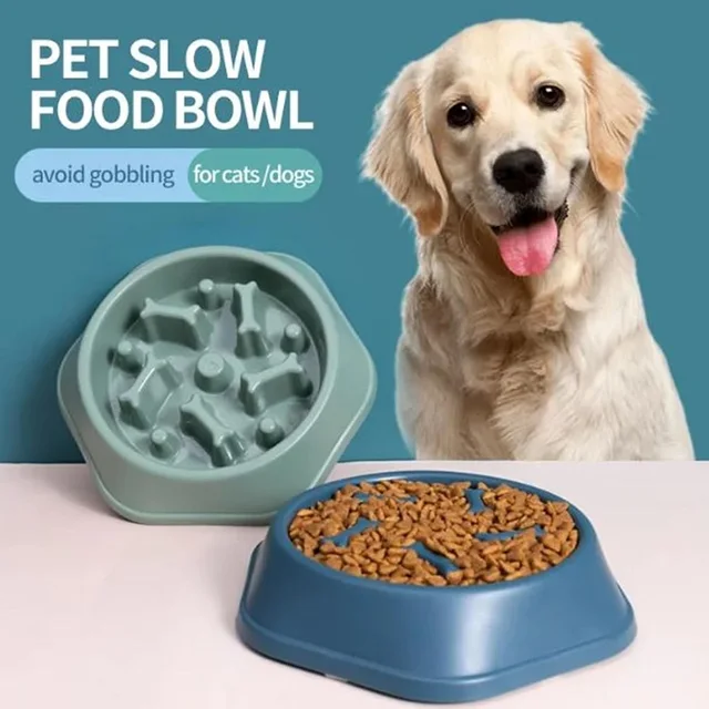 Slow Feeder Dog Bowl Non Slip Cat Dog Slower Food Feeding Dishes Large Small Medium Pet Slow Eat Dishes Puzzle Bowl Pet Supplies 2