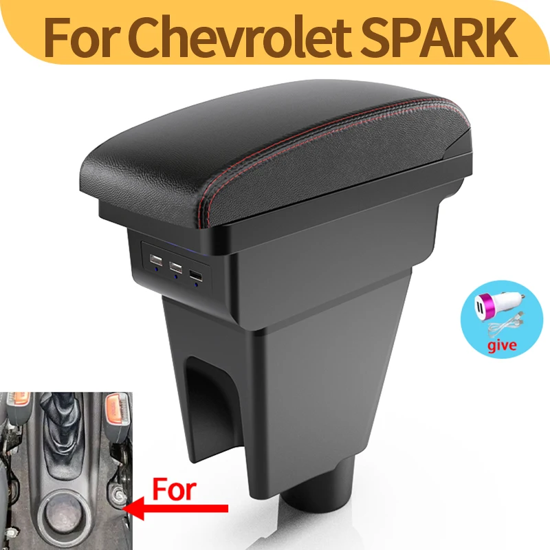 Car Armrest Box For Chevrolet Spark 3 III Aveo T200 Interior Storage Accessories