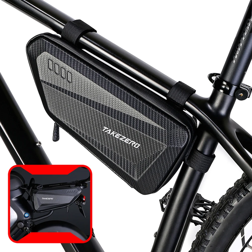 RZAHUAHU Universal Electric Bike Hanging Bag Motorcycle Side Bags EVA Hard Shell Waterproof Mountain Bike Frame Triangle Pouch