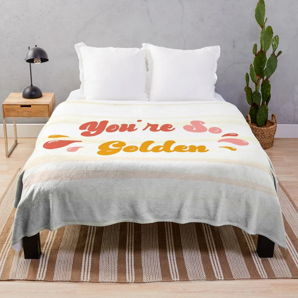 

You're So Golden with Watercolor Throw Blanket Beautiful Blankets