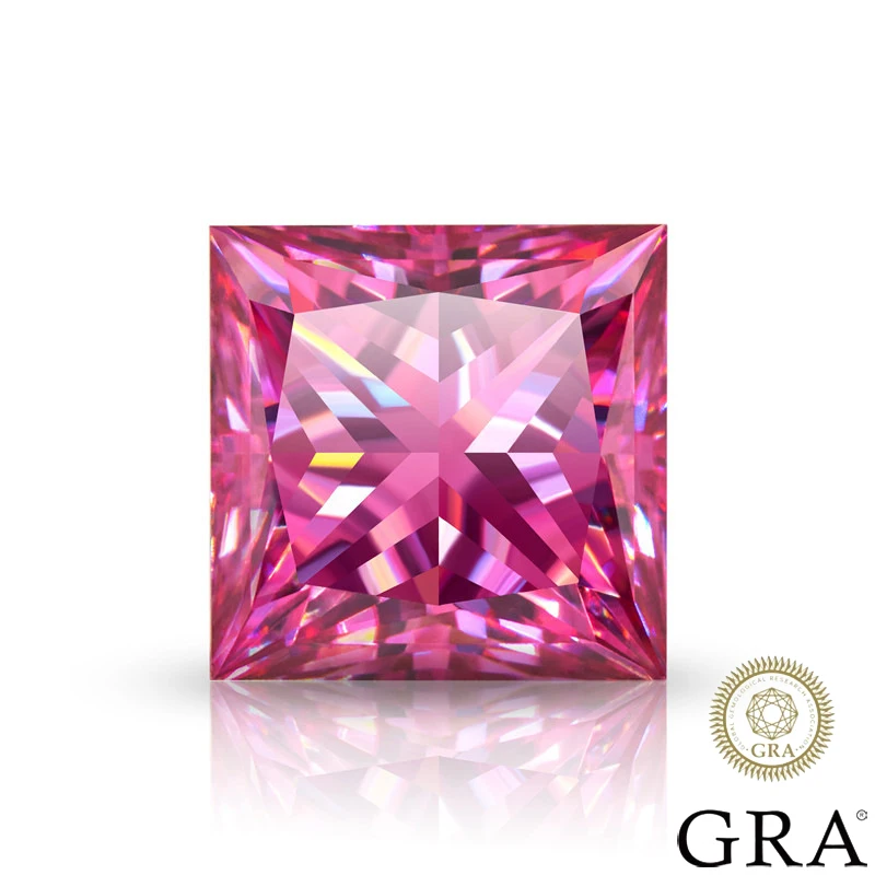 

JINGLI Pink Color VVS Moissanite Loose Stones 0.5ct~6ct Gemstone Pass Diamond Tester with GRA Certificate for DIY Fine Jewelry