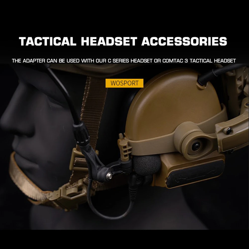 Tactical Helmet Rail Adapter for PELTOR ComTac Airsoft Shooting Accessories Headset Mount Fit Ops Core ARC Team Wendy MLOK Rail 6