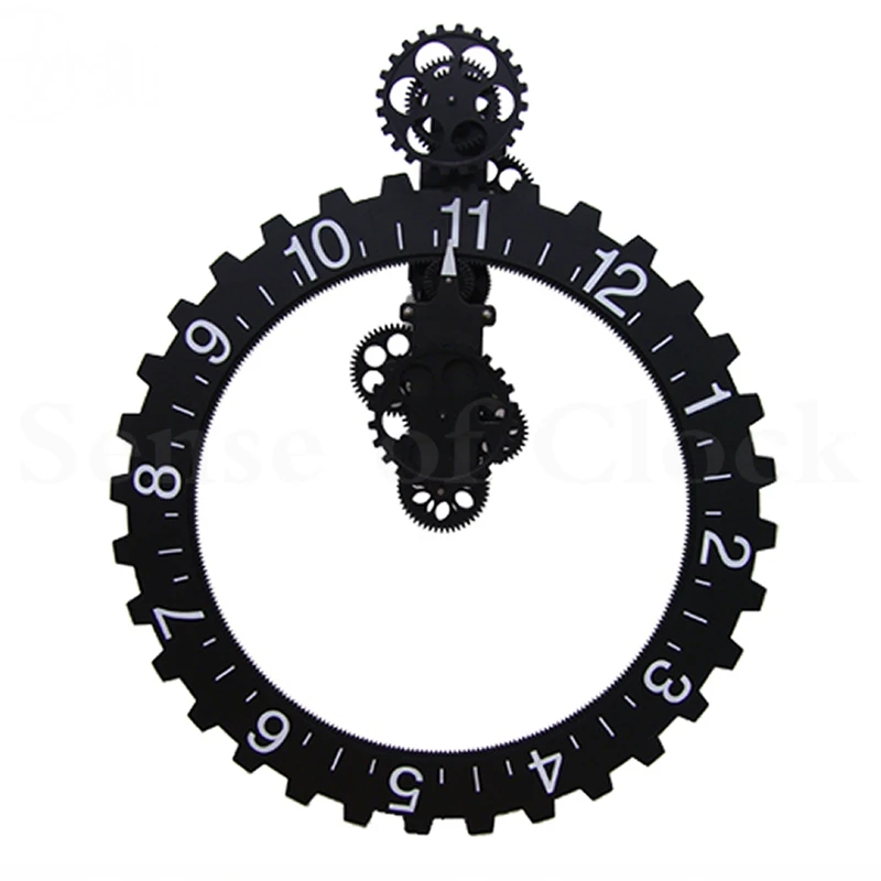 20-Inch European Retro Gear Clock Wall Clock Mechanical Wall Clock Living Room Bedroom Decoration Clock 2
