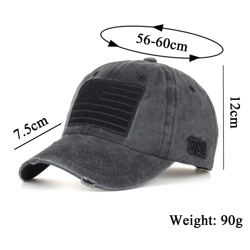 Outdoor Hunting Cap for Men Summer Sunshade Adjustable Snapback National Flag Embroidery Breathable Hat