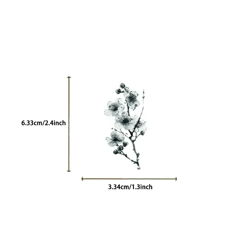 50 Sheets Transparent Watercolor Flower Stickers Aesthetic Floral Waterproof PET Decals for Scrapbook Journal Guitar Laptop