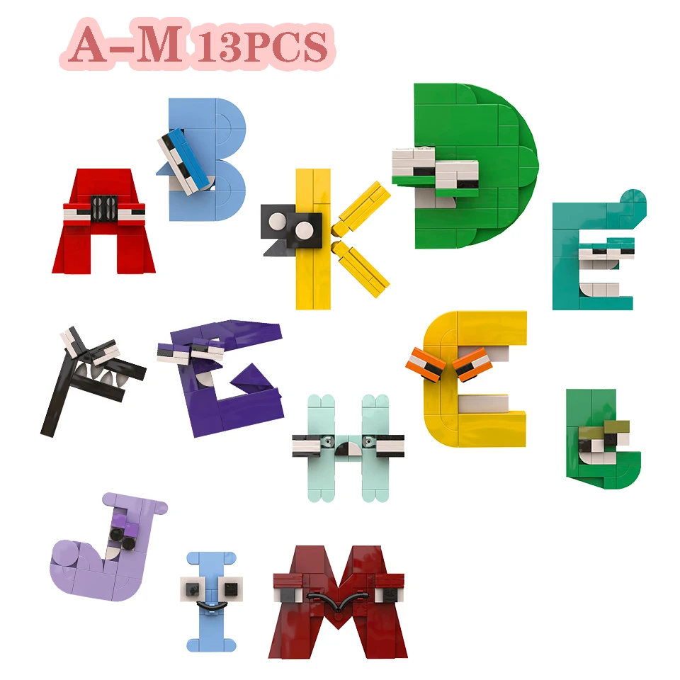 MOC A-Z English Alphabet Letters Building Blocks Set 26 Style Lore  Education Bricks Toys For Children's Puzzle Brick Toy Gift - AliExpress