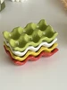Beautiful 6 Compartments Ceramic Egg Tray Home Refrigerator Egg Storage Tray Creative Home Storage Moisture-proof Egg Tray 5