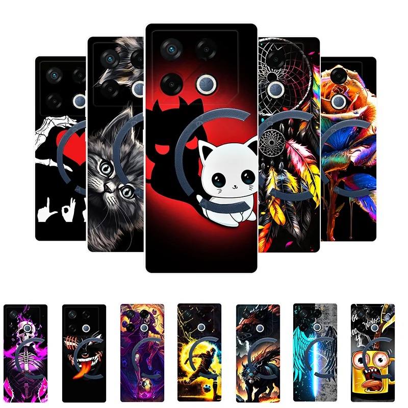 Funny Cute Silicone Soft Back Case with Shockproof Bumper - Infinix GT 20 Pro