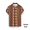 Vintage Striped 3D Print Men Hawaiian Shirts Casual Fashion Lapel Button Short Sleeves Shirt Oversized Summer Unisex Blouse Tops 4