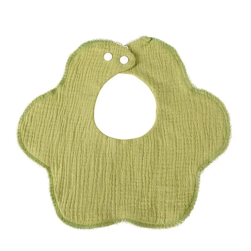 

New Simple Infant and Young Children Pure Cotton Gauze Leak Proof Bib for Male and Female Babies