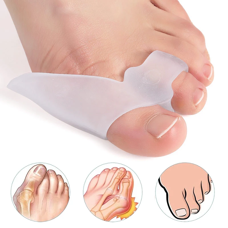 2pcs=1pair Silicone Gel Bunion Splint Big Toe Separator Overlapping Spreader Protection Corrector Hallux Valgus Foot Care Tool 2pcs electrician work gloves protective tool 400v insulating gloves anti electricity low voltage security protection gloves