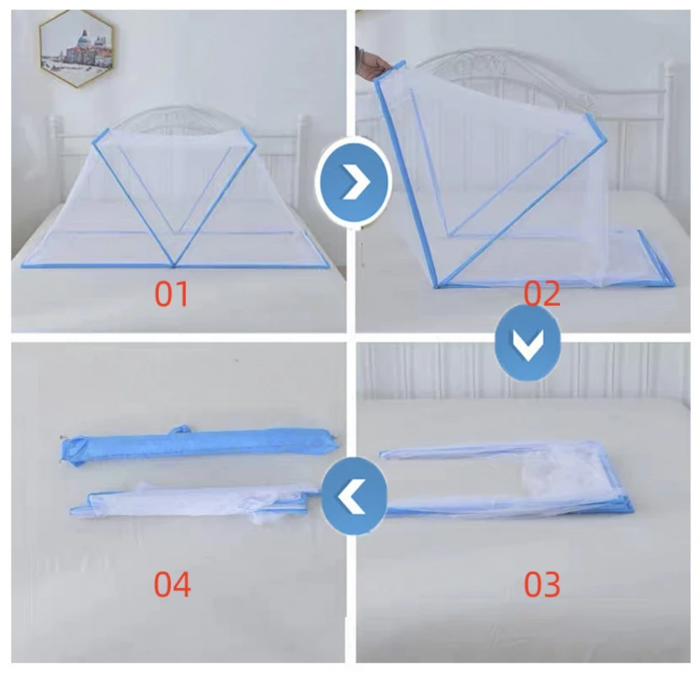 접이식 침대 모기장  침대 그물 및 성인 그물, 폴리에스테르 여행 침대 그물,  여름 요람 침대, 모기 텐트