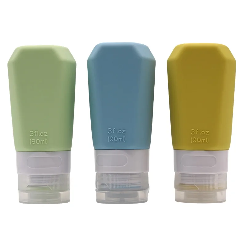 90ML Portable Silicone Travel Refill Bottle Shampoo Lotion Soap Liquid Refill Empty Bottle Skin Care Products Storage Container