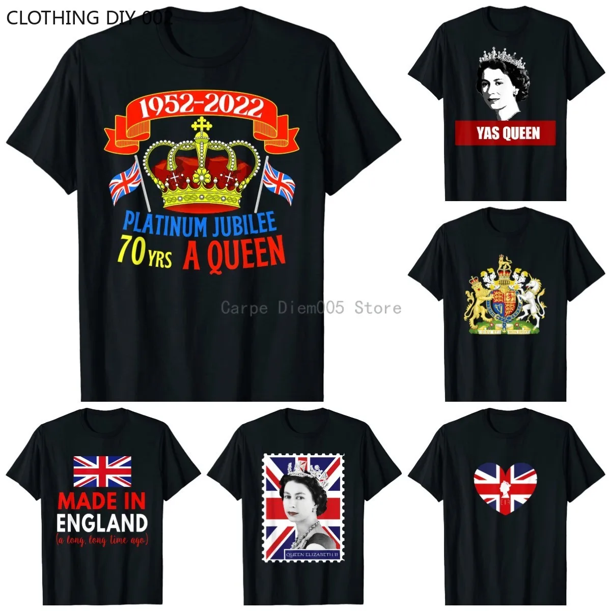 

Queen Platinum Jubilee tshirt,Queens Jubilee gift,British UK T-Shirt