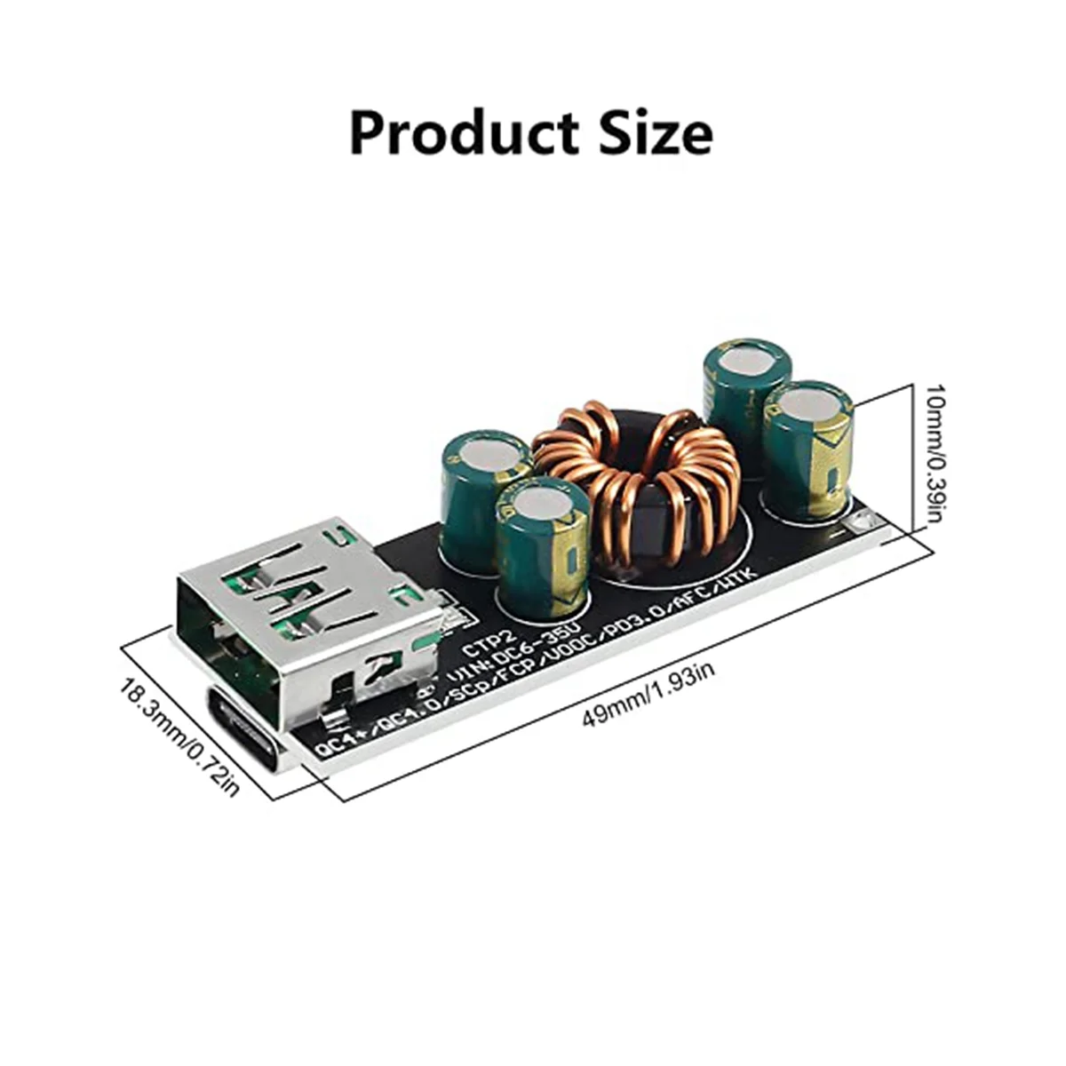 3PCS 60W DC to USB Type C PD 3.0 QC4.0 + & Type A QC3.0 Power Module