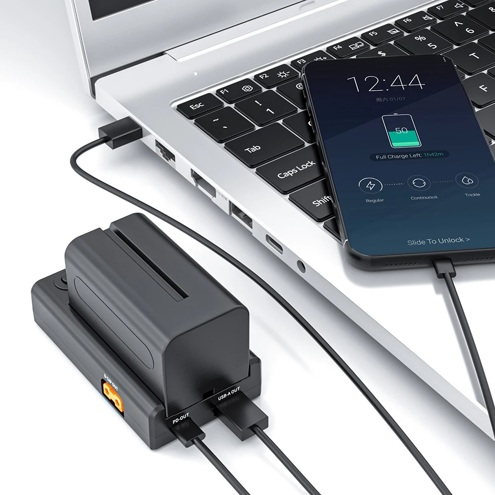 ZGCINE NP-F Battery Charger Multifunctional of PD NPF Fast Charge with Type-C In