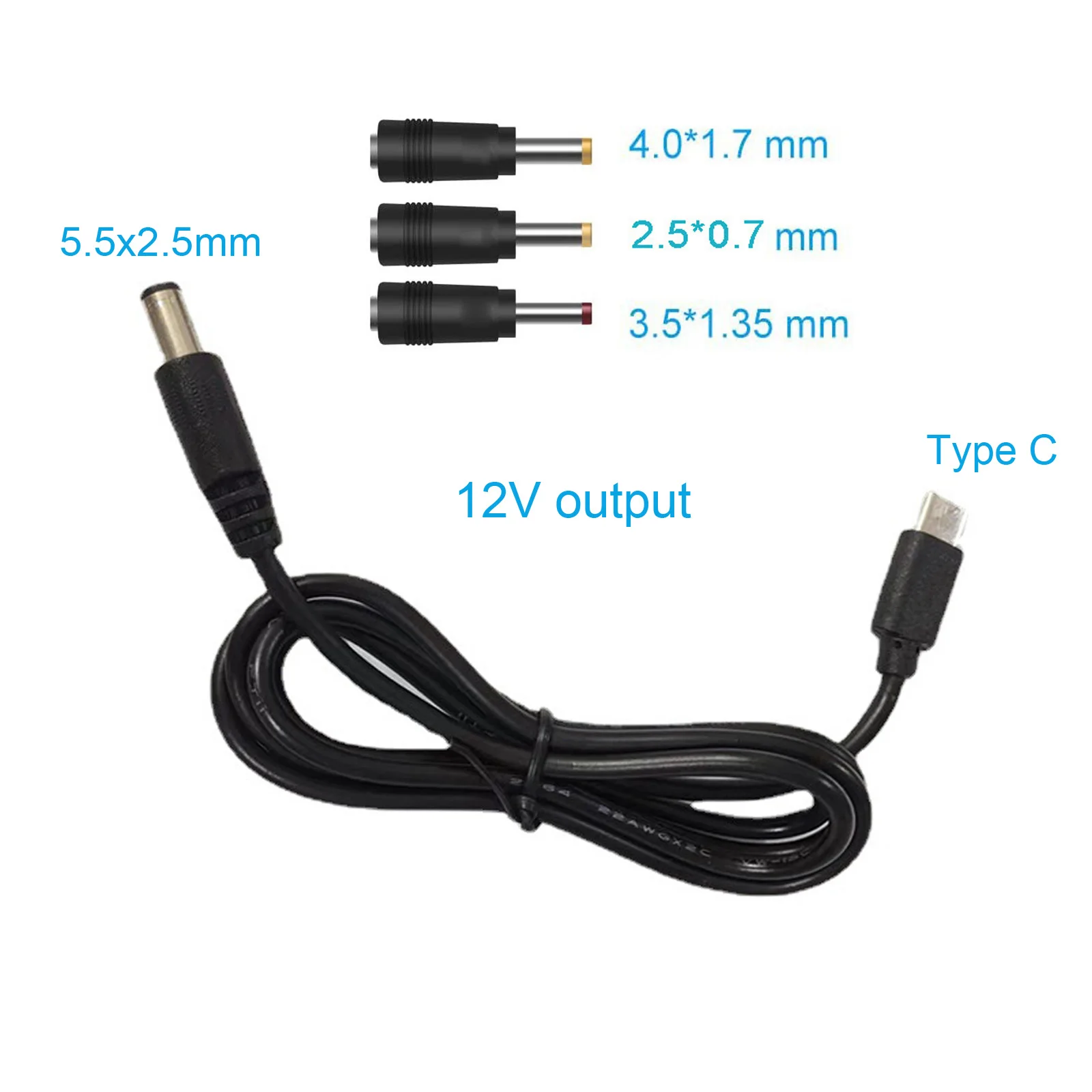 USB C PD to 9/12V Converter Cable with 5.5x2.5mm Power Cord Connector