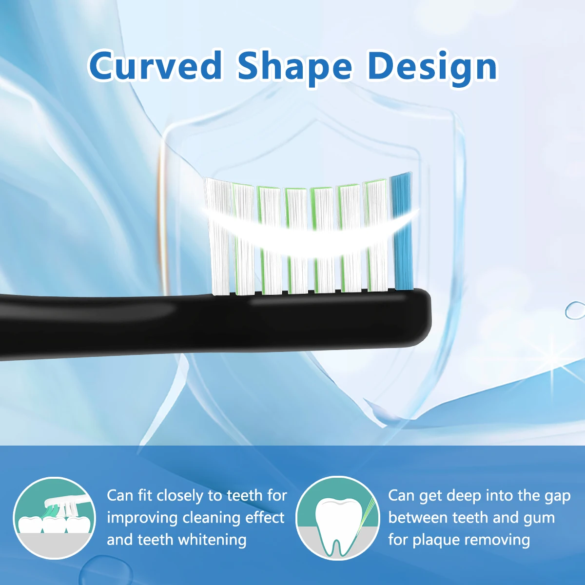 Sonic Replacement Toothbrush Heads Compatible with Waterpik Complete Care 9.0 (CC-01), 5.0 (WP-862) Electric Toothbrush,10 Count 4