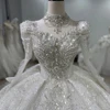 Wedding Dresses High Neck Ball Gown Long Sleeves 2025 Princess Glitter Bridal Dress Vestidos De Novia Customized XS133 3