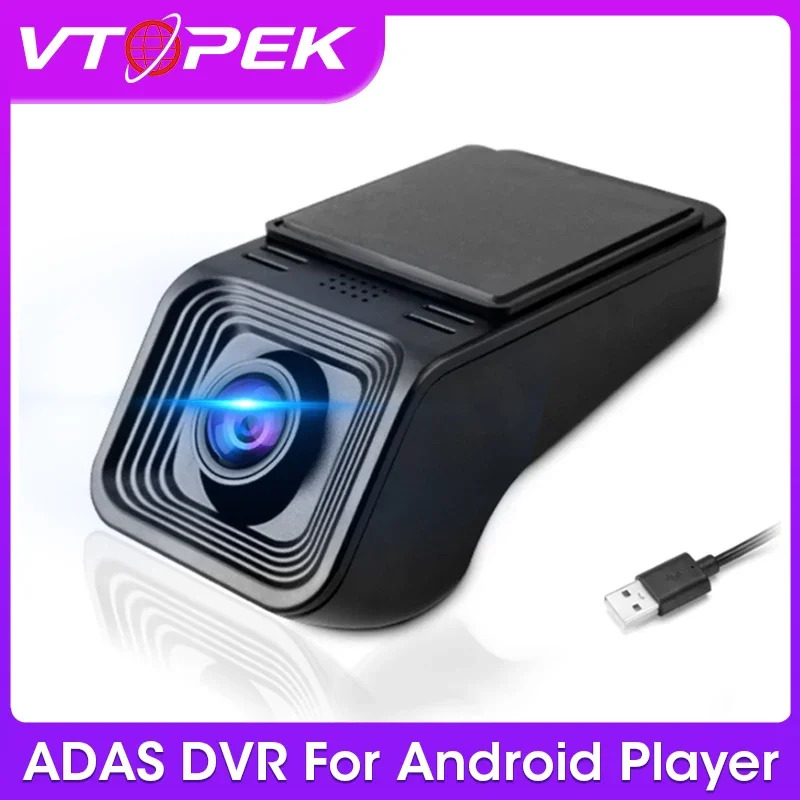 Vtopek Full HD 720P 1080P Dash Cam ADAS Car DVR Dashcam DVRs Video USB TF Card 32G 64G 128G Auto Recorder for Android Player DVD