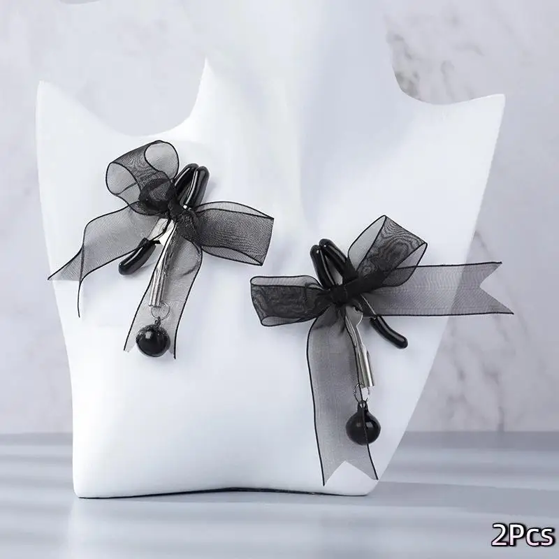 1 Pair Bells Lace Bowknot Metal Bondage Adjustable Nipple Clamps Chain Clips Toys Adult Sex Games For Couples Breast Stimulate