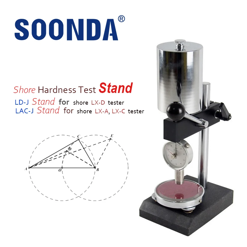 

LD-J LAC-J Shore Hardness Test Stand For Foam Rubber Plastic Shore A C D Hardness Durometer Stand Shore Test Stand Sample12mm