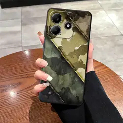 Camouflage Pattern Black Soft Phone Cover - Redmi Note 9T (Mix01)