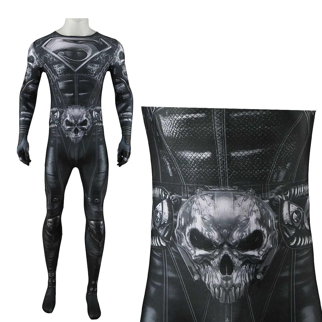 Dark Night: Metal Superman (The Devastator) | Spandex Bodysuit Cosplay Costume 34 DC-Inspired Superman Spandex Bodysuit Cosplay Costume for Adults and Kids