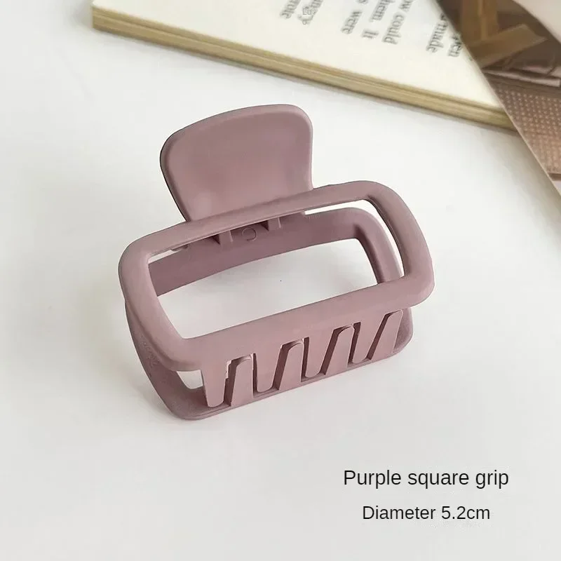 Minimalist Matte Square Hair Claw Clip - Non-Slip Styling Accessory