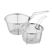  Frying Basket Set Colanders Kitchen Accessories 304 Stainless Steel Filter Screen Drain Rack Bake Accessori Fryer Mesh Strainer 