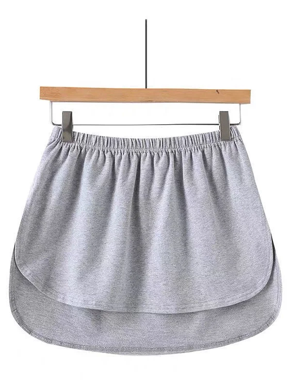 Demi-jupes amovibles pour femmes, fausse chemise commandée, ourlet