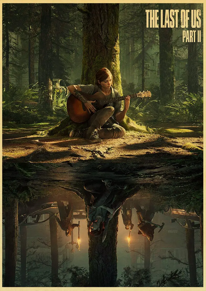 thumbnail image 1 of Póster de The Last of Us, juego retro de moda, impresiones en papel Kraft, carteles DIY, decoración vintage para el hogar, bar, cafetería, arte estético, pintura de pared, 1 of 5
