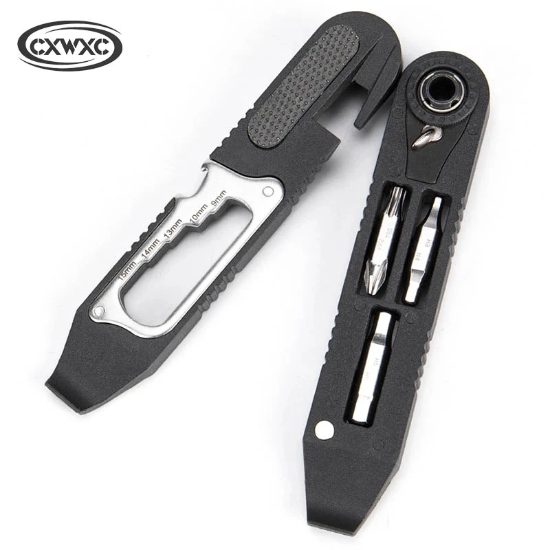 

Bicycle Tire Lever Repair Tool Kit Portable Hex Spoke Allen Wrench Bits Compact Multitool Bike Opener Breaker Tool Crow Bar