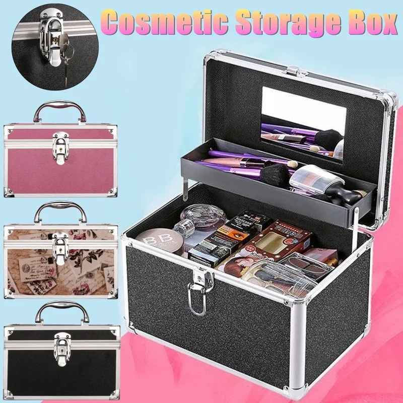 

Professional Cosmetic Bag Portable Suitcase Large Capacity Ladies Cosmetics Travel Cosmetic Bag Nail Art Beauty Box
