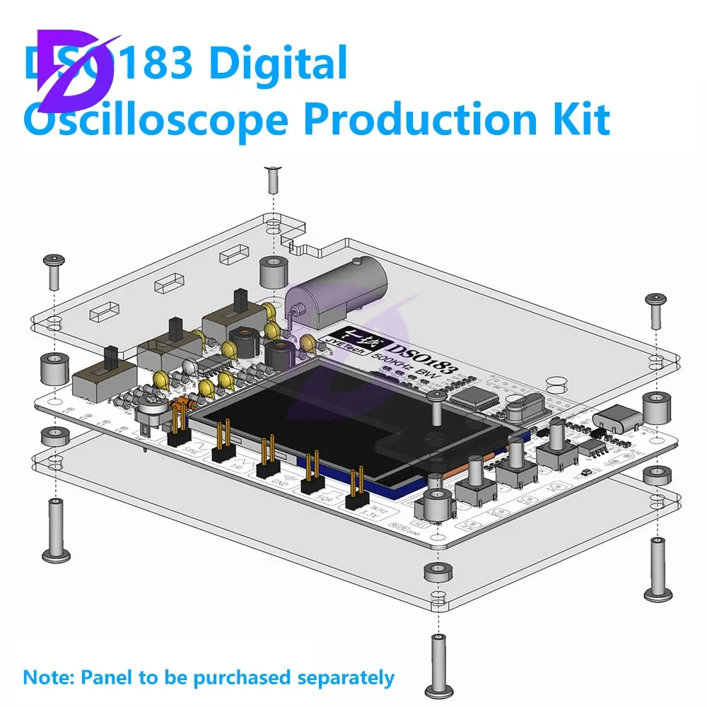 DC5VDSO183DigitalOscilloscopeDIYLoosePartsTeachingPracticalTrainingElectronicProductionKit0-500KHzTypeCInterface-AliExpress502