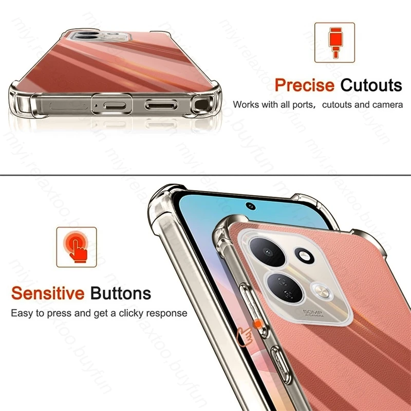 Clear Shockproof Airbag Silicone Case