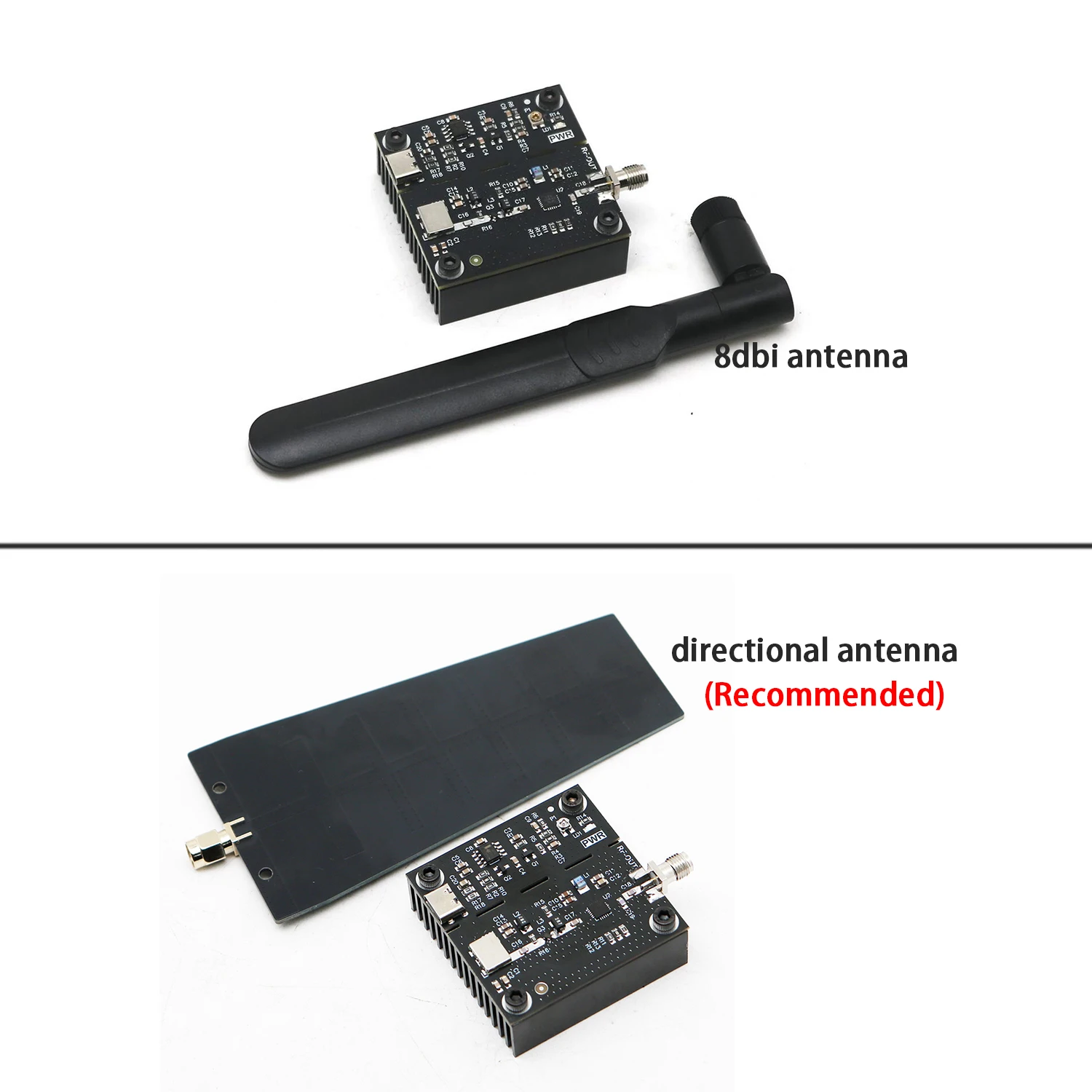 Signal generator module with antenna connected
