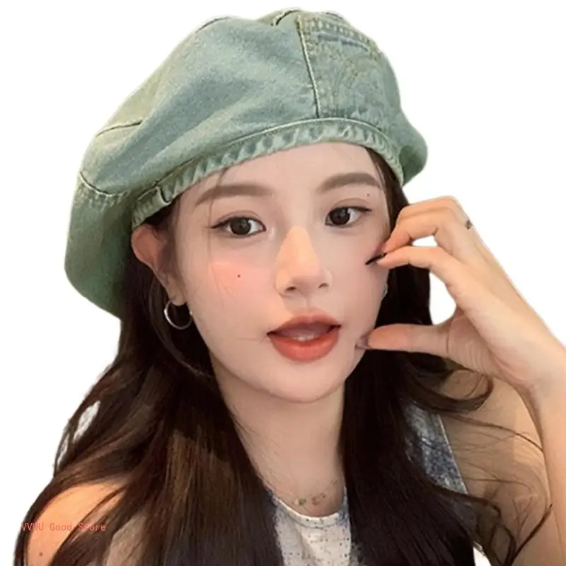 Y2K 여자 베레모 모자 멋진 비니 가을 봄 방풍 모자 통기성 모자를 쓰고 있죠