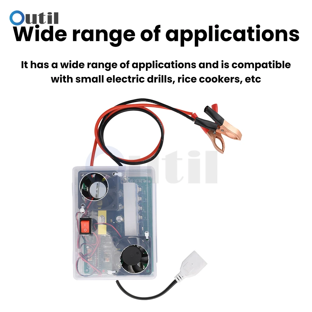 Modulo inverter da 500 W DC 12 V-14,5 V a AC 220 V, convertitore di potenza con ventola di raffreddamento e interruttore di sicurezza per piccoli elettrodomestici - Image 6