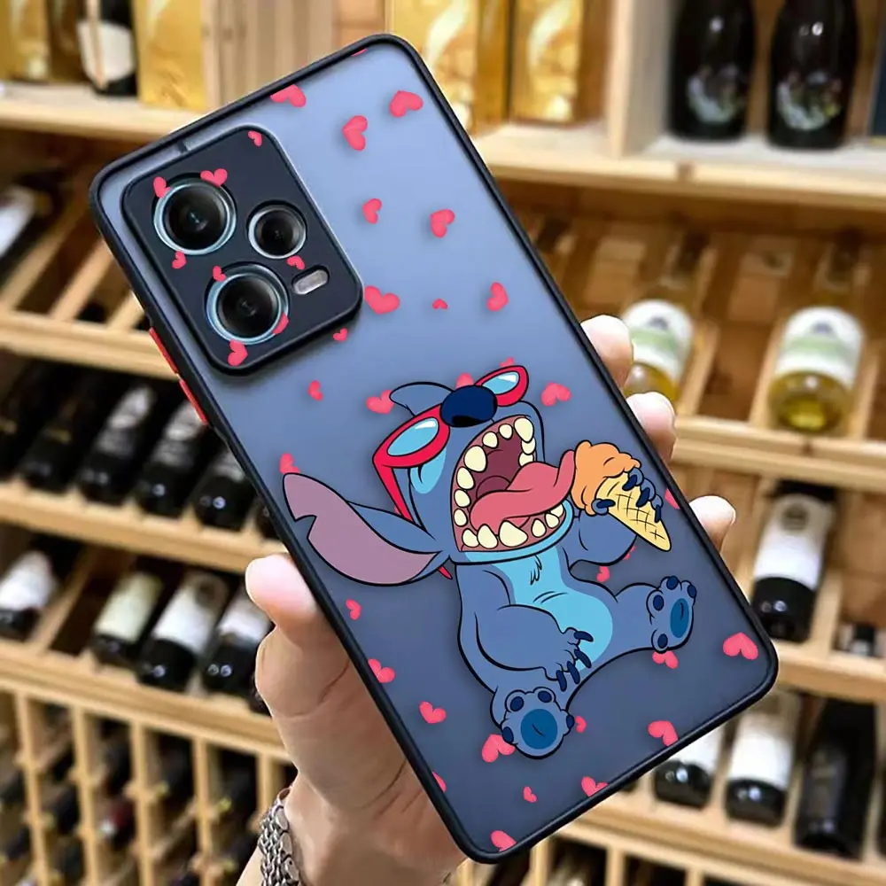 thumbnail image 1 of Matte Case for Redmi NOTE 12 11 10 11S 10S 9 9S 9T 8 7 6 5 4 3PRO PLUS 4G 5G Case Funda Coque Shell Lilo & Stitch Cartoon Anime, 1 of 5