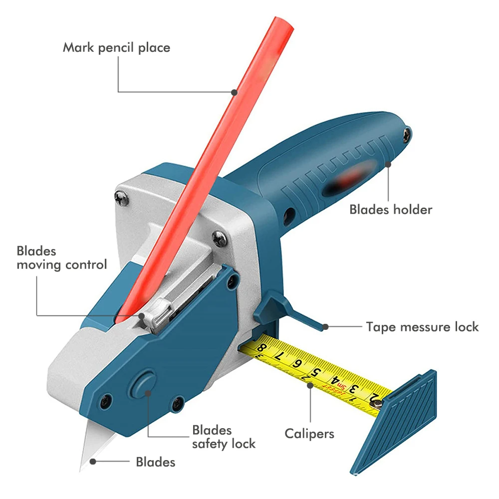 Woodworking Gypsum Board Cutting Tool Manual Cutting Scriber Drywall Tools with Tape Measure Blade